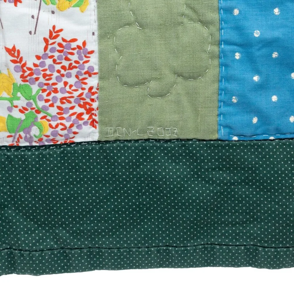 Vintage Style Patchwork Quilt Baby Lap Throw Wall Hanging Handmade Multi-Color